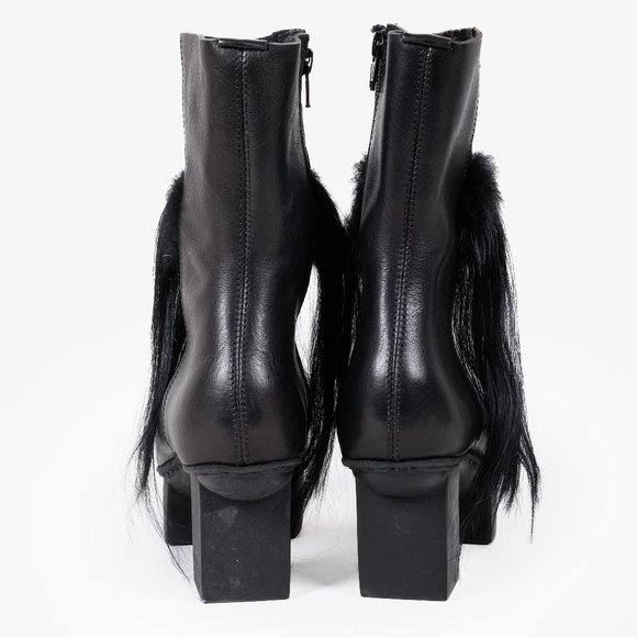 Trippen Happy Freak Black Leather Block Boots - Picture 2 of 11